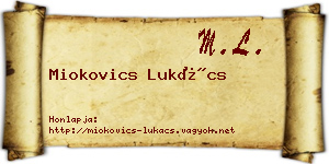 Miokovics Lukács névjegykártya
